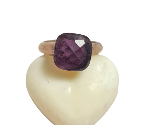 Sortija plata de ley chapada