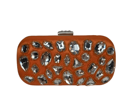 Bolso Clutch naranja piedras - Lilium Candle
