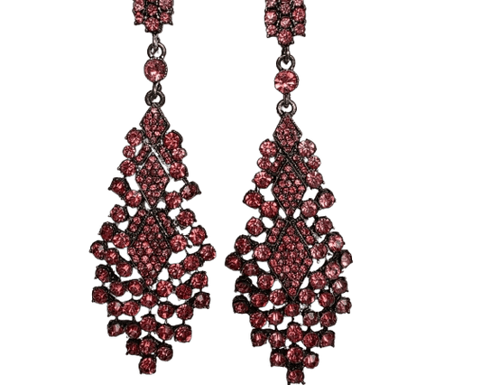 Pendientes largos cristal rosa - Lilium Candle